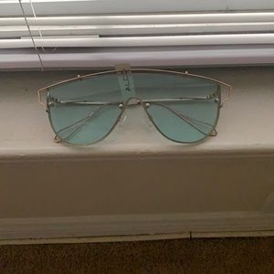 Green aviator sunglasses